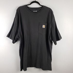 Carhartt Men's Size 2XL Loose Fit Pocket Tee Shirt Classic Black Short Sleeve